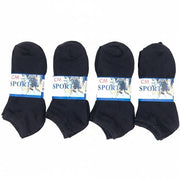 (12 Pairs) Thin Ankle Socks - BLACK - M7-11/ W8-12 by dealonline.co.nz