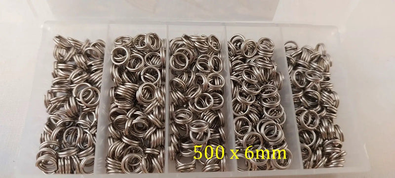 6mm Split Rings Value Pack of 500 - MeanFish by NZ Diver