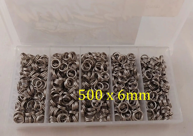 6mm Split Rings Value Pack of 500 - MeanFish by NZ Diver