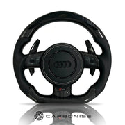 Audi Steering Wheel (Carbon Fiber +Perforated Leather) #04 by CARBONISE