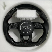 Audi Steering Wheel (Carbon Fiber+Perforated Leather) #16 by CARBONISE