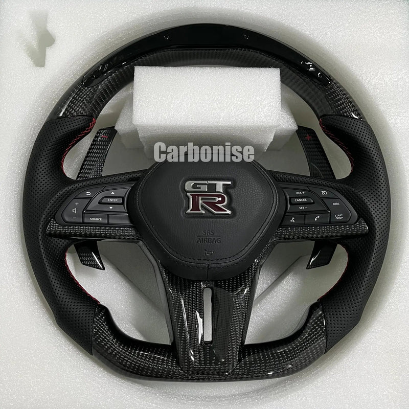 Nissan GTR Steering Wheel (Carbon Fiber+Perforated Leather) @2 by CARBONISE