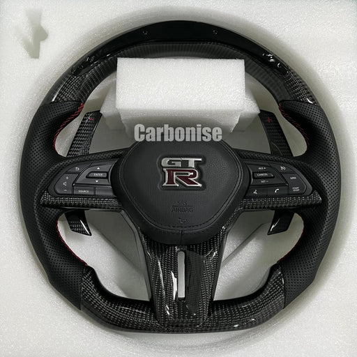 Nissan GTR Steering Wheel (Carbon Fiber+Perforated Leather) @2 by CARBONISE