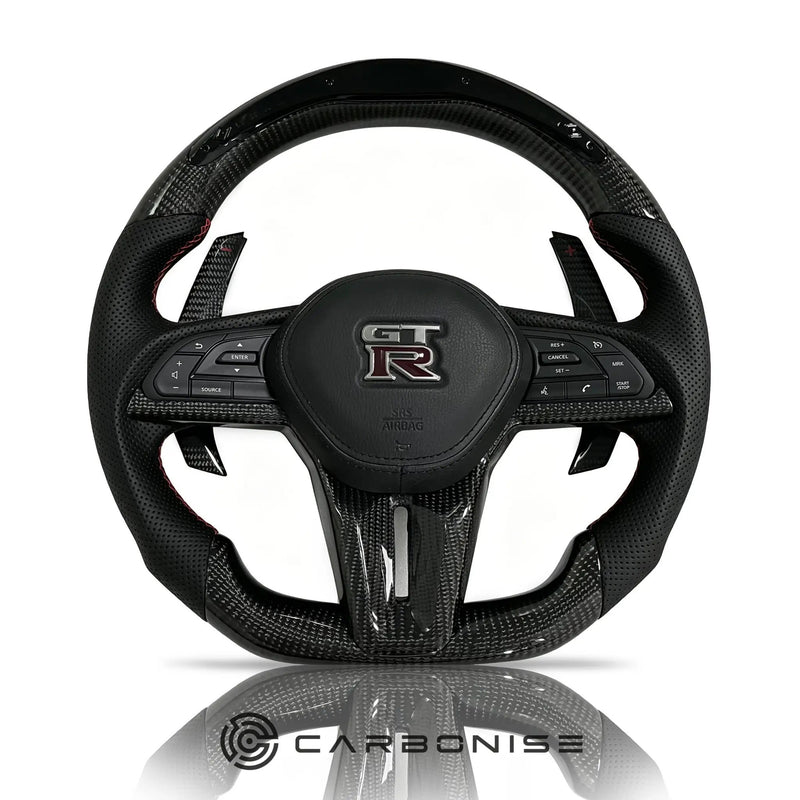 Nissan GTR Steering Wheel (Carbon Fiber+Perforated Leather) @2 by CARBONISE