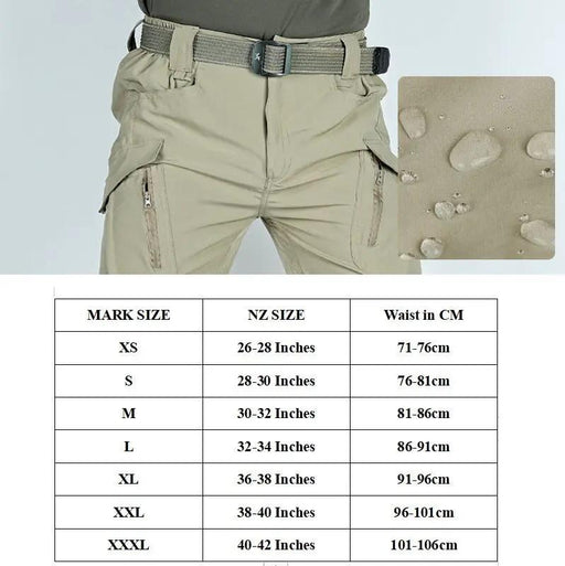 Men's Tactical Short Water Resistant Flex Ripstop Cargo Pants Lightweight Hiking by dealonline.co.nz
