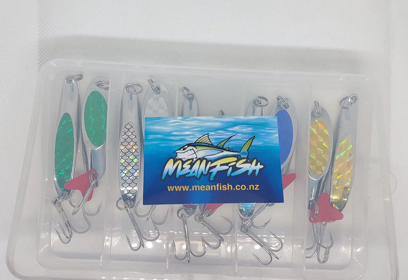 Mega Combo 21gm Kahawai Lures 10 Lures with Tackle Box by NZ Diver