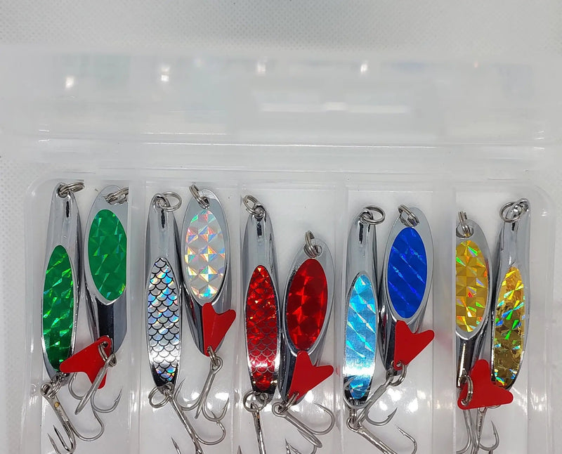 Mega Combo 21gm Kahawai Lures 10 Lures with Tackle Box by NZ Diver