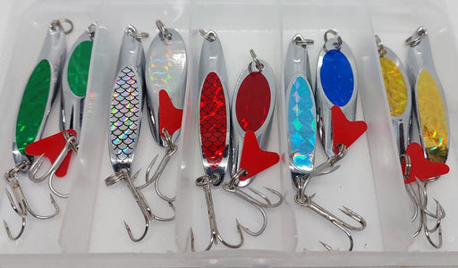 Mega Combo 21gm Kahawai Lures 10 Lures with Tackle Box by NZ Diver