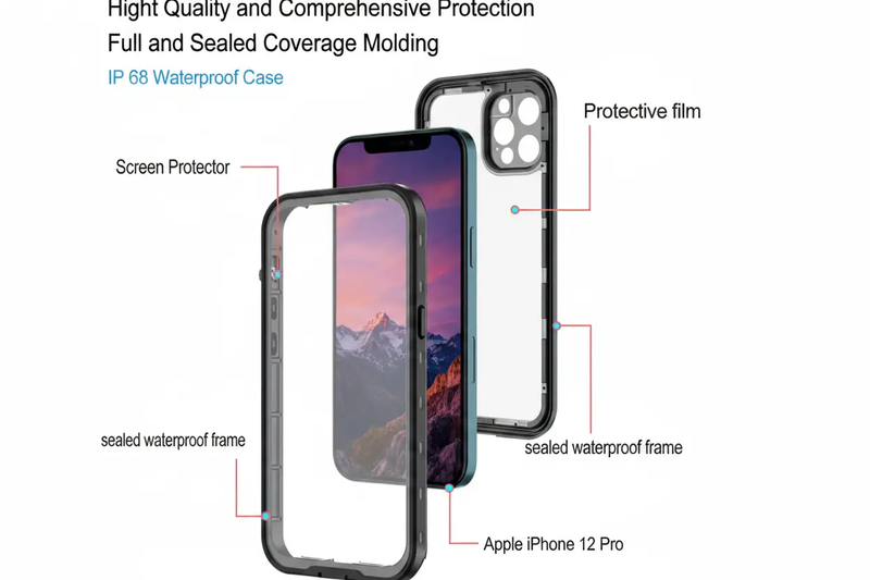 iPhone 13 Pro Waterproof Case Redpepper Full Protective Cover by techplus