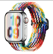 Apple Watch Braided Nylon Band – Adjustable Buckle, Lightweight & Stretchy by techplus