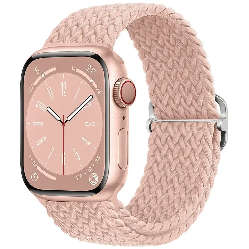 Apple Watch Braided Nylon Band – Adjustable Buckle, Lightweight & Stretchy by techplus