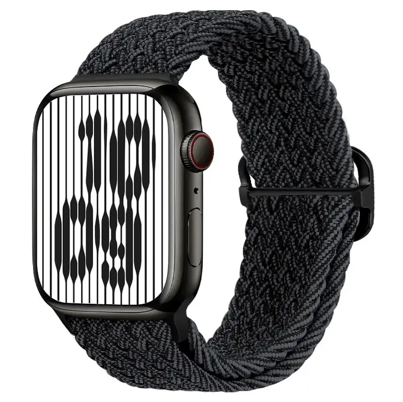 Apple Watch Braided Nylon Band – Adjustable Buckle, Lightweight & Stretchy by techplus