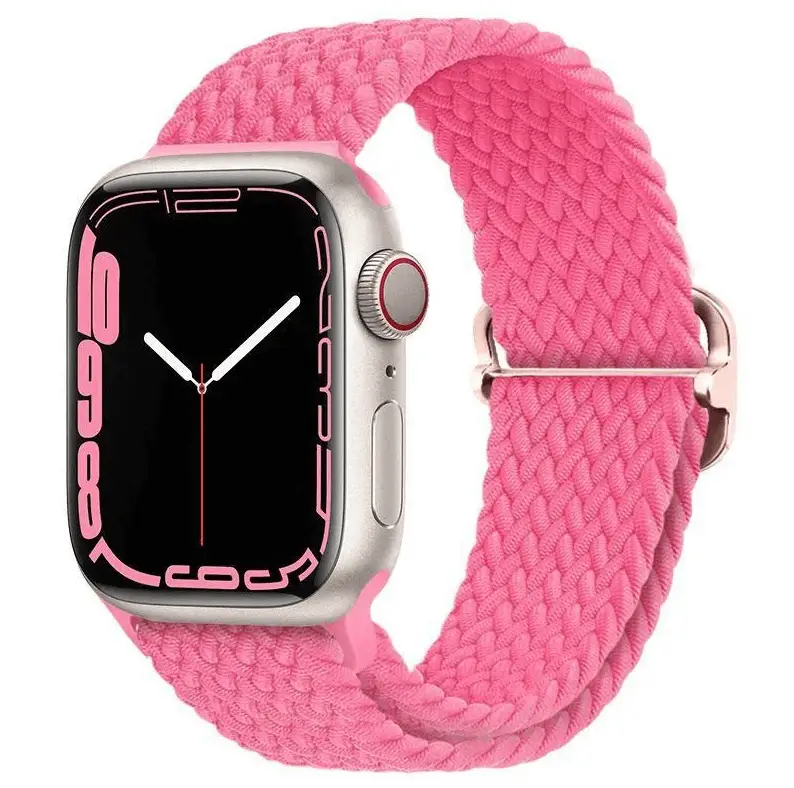 Apple Watch Braided Nylon Band – Adjustable Buckle, Lightweight & Stretchy by techplus