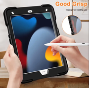 Rugged iPad 10.2 Case (7th/8th/9th Gen) – Shockproof Cover, Stand & Pencil Holder by techplus