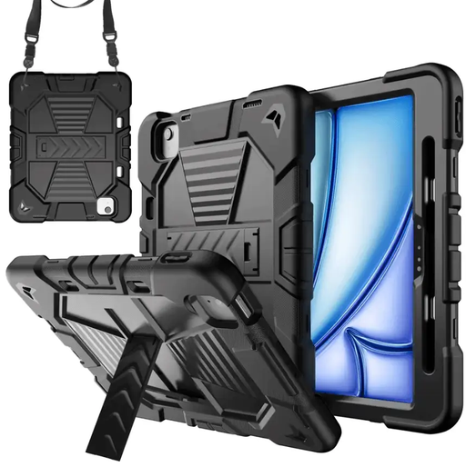 Rugged iPad Pro 11" Case – Heavy-Duty Shockproof Cover,Stand & Pencil Holder by techplus