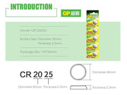 (5pcs) 3V Lithium Coin Cell Batteries, CR2025 by dealonline.co.nz