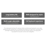 Habicare Colourways Bluetooth Magnetic Keyboard for Microsoft Surface Pro 8, 9, 10 & X with Pen Slot Colourways Bluetooth Magnetic Keyboard for Microsoft Surface Pro 8, 9, 10 & X with Pen Slot