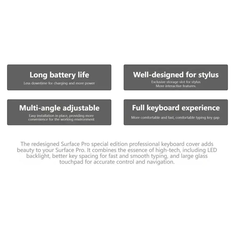Habicare Colourways Bluetooth Magnetic Keyboard for Microsoft Surface Pro 8, 9, 10 & X with Pen Slot Colourways Bluetooth Magnetic Keyboard for Microsoft Surface Pro 8, 9, 10 & X with Pen Slot