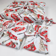 Waste Free Celebrations Furoshiki Wrapping Cloths Christmas Cottages - 4 Furoshiki Gift Wraps Christmas Cottages - 4 Furoshiki Gift Wraps