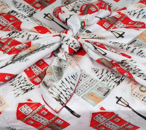 Waste Free Celebrations Furoshiki Wrapping Cloths Christmas Cottages - 4 Furoshiki Gift Wraps Christmas Cottages - 4 Furoshiki Gift Wraps