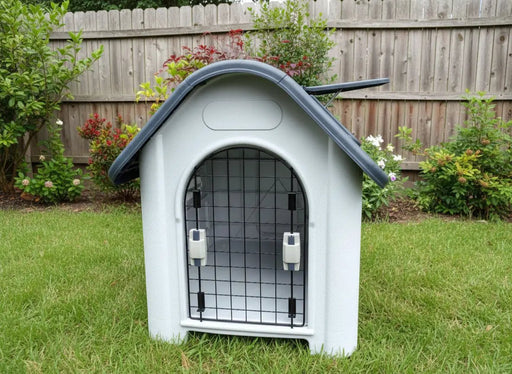 Large Dog House with Window- Dark Green by dealonline.co.nz