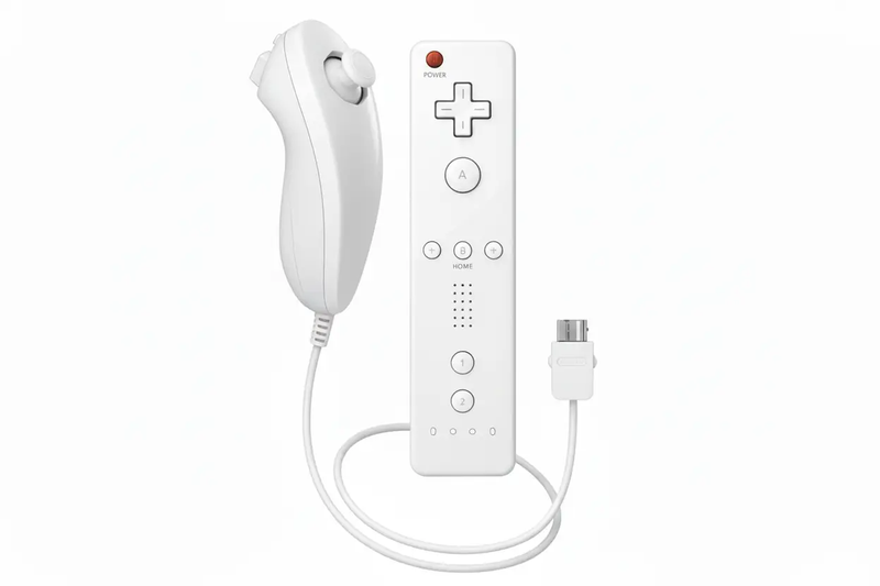 2 in 1 Wii Motion Plus Controller & Nunchuk Set – Wireless Gamepad by techplus