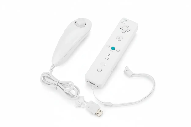 2 in 1 Wii Motion Plus Controller & Nunchuk Set – Wireless Gamepad by techplus