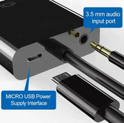 HDMI to VGA Converter Adapter with Audio & USB by techplus