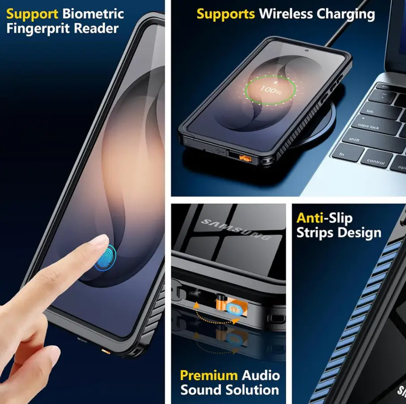 Redpepper Waterproof Case for Samsung S26 Ultra by techplus