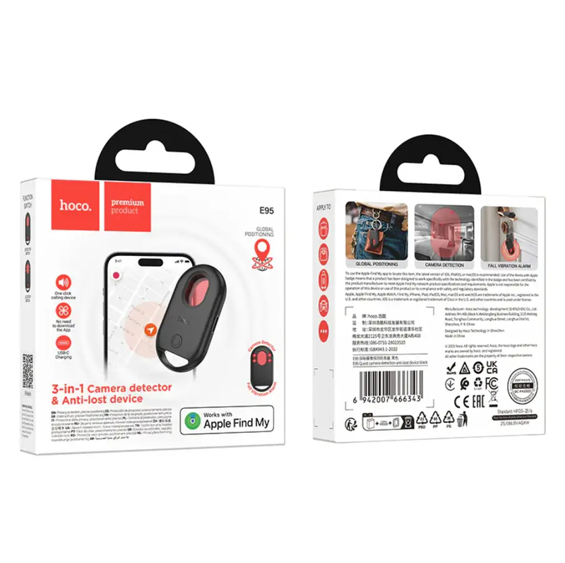 Wireless Tracker Tag Apple Find My Camera Detector E95 by techplus