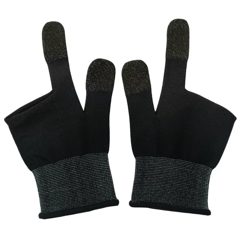 Mobile Gaming Finger Sleeves Silver Fiber (GA21) by techplus