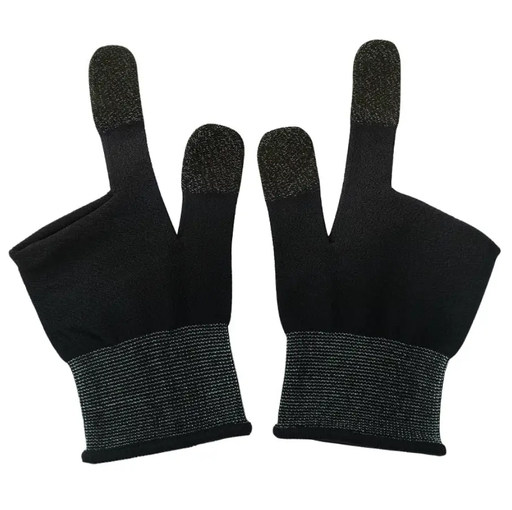 Mobile Gaming Finger Sleeves Silver Fiber (GA21) by techplus