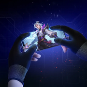 Mobile Gaming Finger Sleeves Silver Fiber (GA21) by techplus