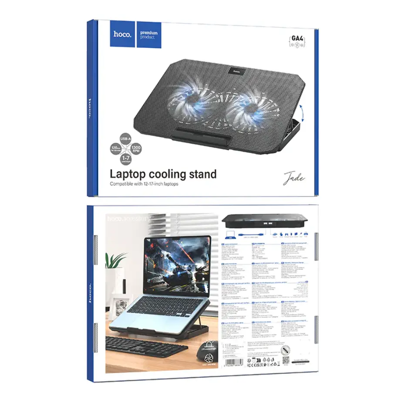 Laptop Stand with Cooling Fan Adjustable (GA4) by techplus