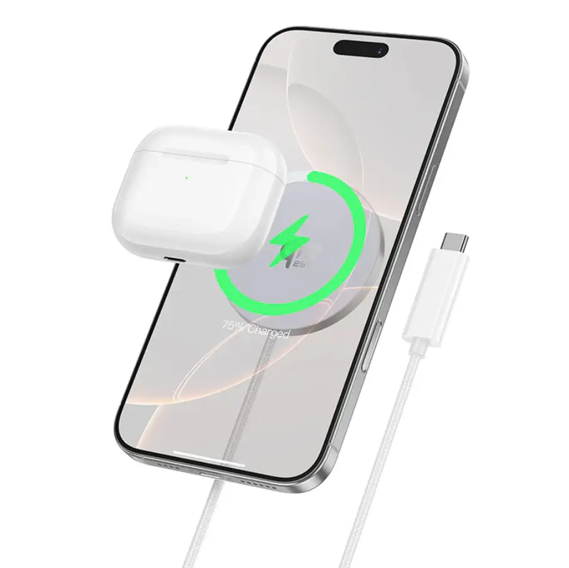Hoco 25W Qi2.2 Magnetic Wireless Charger (CW63 Pro) White by techplus