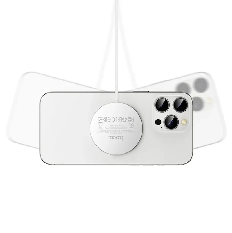Hoco 25W Qi2.2 Magnetic Wireless Charger (CW63 Pro) White by techplus
