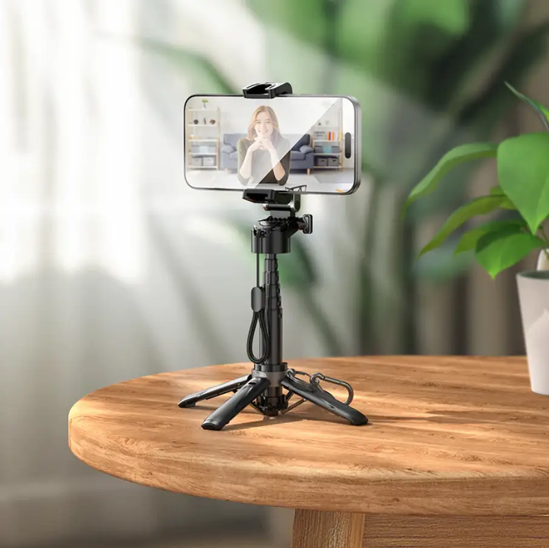 Hoco Mini Bluetooth Selfie Stick Tripod With Remote (K27) by techplus
