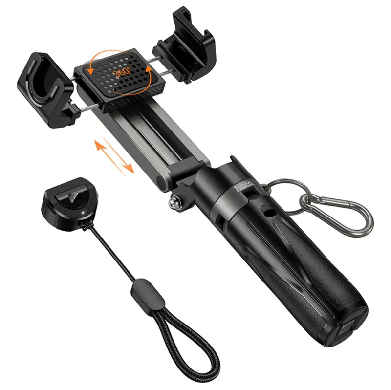 Hoco Mini Bluetooth Selfie Stick Tripod With Remote (K27) by techplus