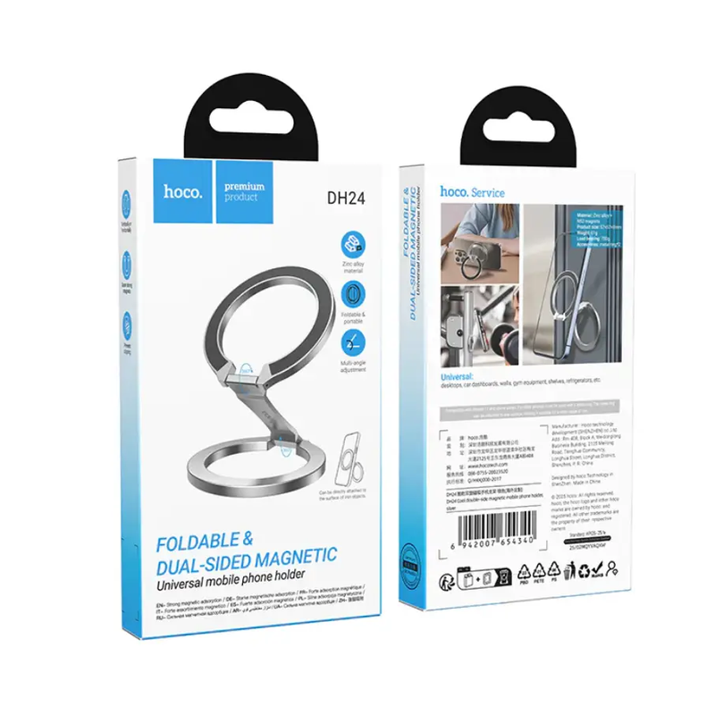Hoco Magnetic Universal Phone Holder Foldable Dual Magnet Stand (DH24) by techplus