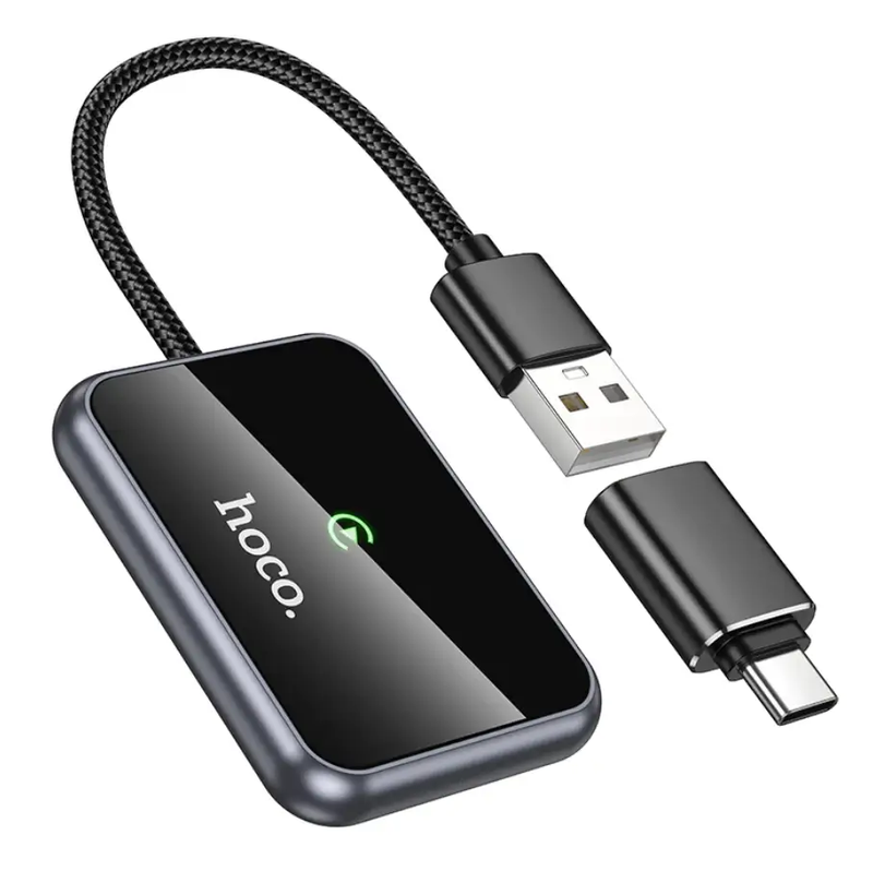 Hoco Wireless CarPlay Adapter USB-A USB-C Converter (HU1) by techplus