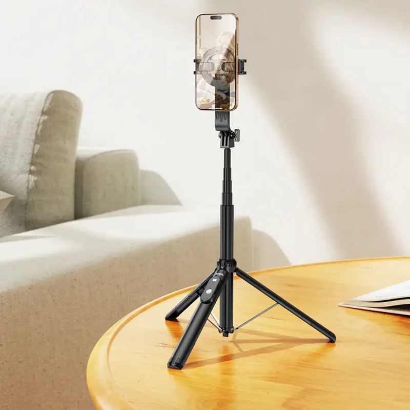 Hoco Bluetooth Selfie Stick With 1.5m Tripod Magnetic Phone Holder (K25) by techplus
