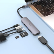 Hoco PD 100W USB-C Multi Function 6 in 1 Adapter Hub (HB28) by techplus