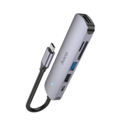 Hoco PD 100W USB-C Multi Function 6 in 1 Adapter Hub (HB28) by techplus