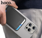 Hoco Leather Magnetic Card Pocket Slim Wallet (DLB01) by techplus