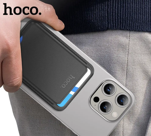 Hoco Leather Magnetic Card Pocket Slim Wallet (DLB01) by techplus