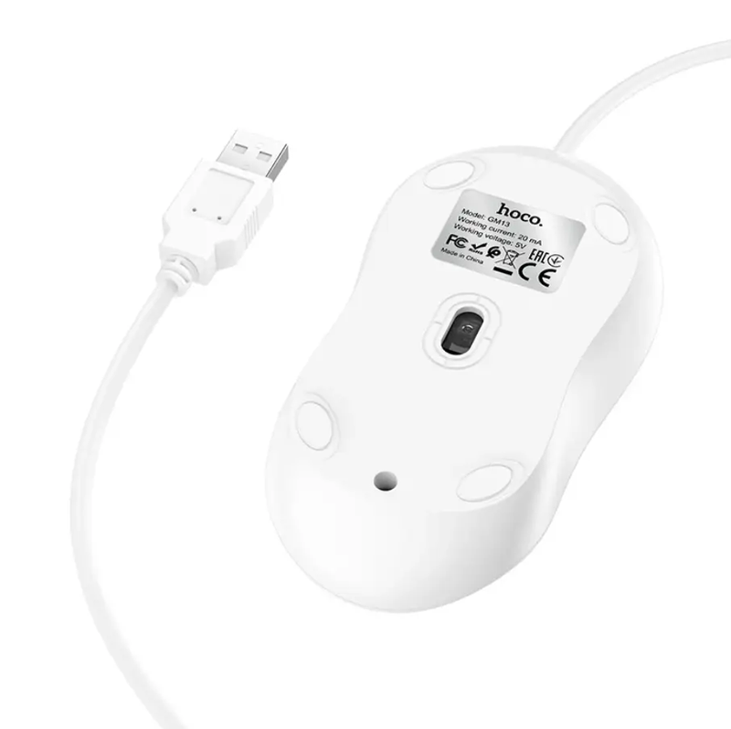 Hoco Wired USB Mouse Ergonomic (GM13) by techplus