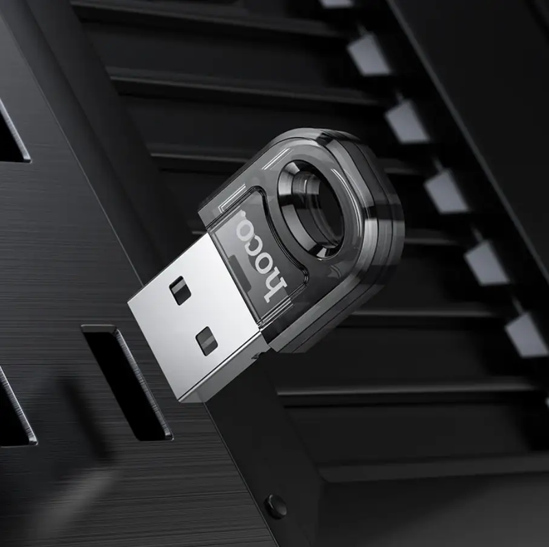 Hoco USB Bluetooth Receiver Adaptor Wireless Dongle (UA28) by techplus