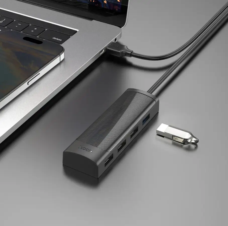 Hoco USB-C to USB-A 4 in 1 USB Expansion Hub 5Gbps (HB41) by techplus