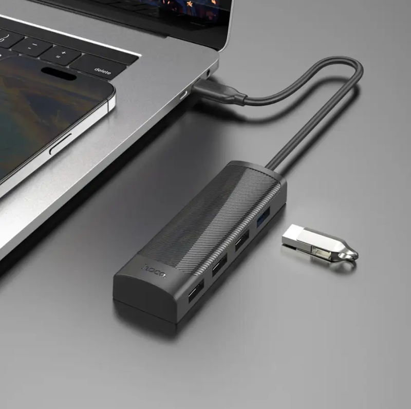 Hoco USB-C to USB-A 4 in 1 USB Expansion Hub 5Gbps (HB41) by techplus