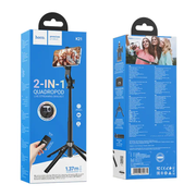Hoco Premium 2 in 1 Selfie Stick With 1.37m QuadPod (K21) by techplus